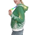 thumbnail image 2 of Sikiie Christmas Green Women's Casual Hoodies Long Sleeve Lightweight Pullover Tops Loose Sweatshirt-Medium, 2 of 7