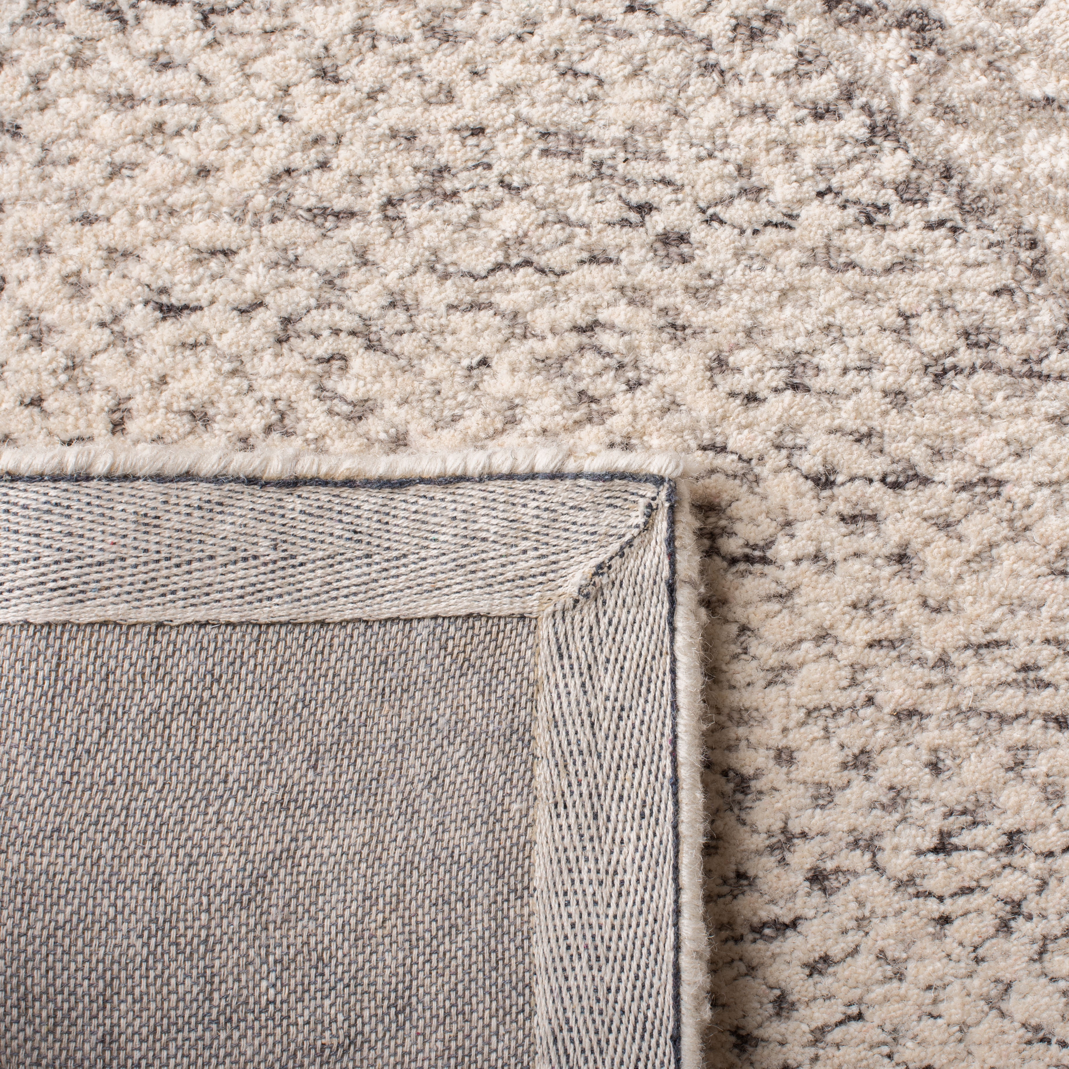 SAFAVIEH Abstract Grosvenor Geometric Wool Area Rug, Ivory/Gray, 5' x 8'
