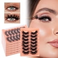 thumbnail image 2 of Premium Faux Mink Eyelashes 14 Pairs Set Natural Full Volume Strip Lashes For Daily Wear, 2 of 8