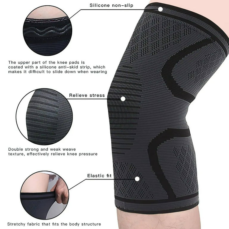 iMucci 2 Pack Knee Brace Compression Sleeves - Knee Support for Women and  Men - Knee Braces for Knee Pain, Running, Arthritis, Meniscus Tear, Sports  