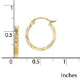 thumbnail image 2 of Primal Gold 10 Karat Yellow Gold 1.5x15mm Diamond-cut Hoop Earrings, 2 of 4