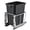 single barrel, variant on Heavy Duty Pull Out Kitchen Trash Can, Double or Single 40 Quart with Soft Close Slides, 304 Stainless Steel Buckets for Under Cabinet Organization, Fits 18 Inch Wide Cabinet