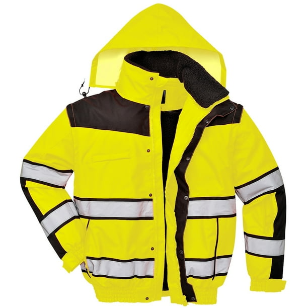 Portwest - Chaqueta Bomber High Visibility Todo Tipo de Climas para Hombre - Pack de 2 (Amarillo, Negro) Portwest UTRW6879_yellowblack