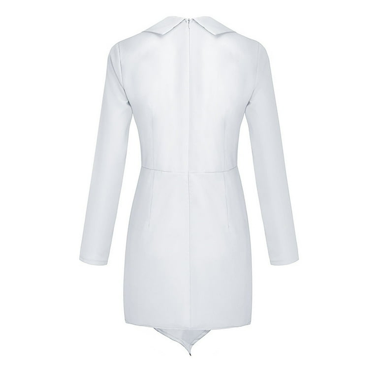 Hfyihgf Ladies Bodycon Blazer Dress Women Slim Fit Long Sleeve Notch Neck Business Work Formal Pencil Dresses(White,XL) - Walmart.com Hfyihgf Ladies Bodycon Blazer Dress Women Slim Fit Long Sleeve Notch Neck Business Work Formal Pencil Dresses(White,XL) - Walmart.com