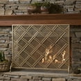 thumbnail image 2 of GDF Studio Jalama Single Panel 18.17 lbs Iron Fireplace Screen, Gold, 2 of 6
