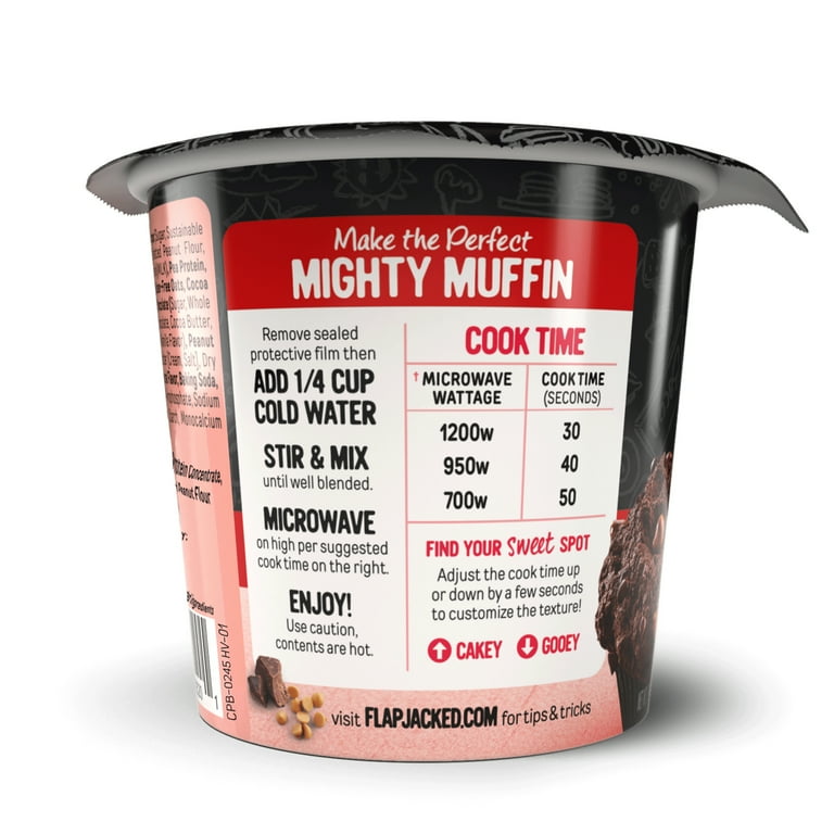 FlapJacked - Mighty Muffin with Probiotics Chocolate Peanut Butter