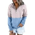 thumbnail image 4 of Vedolay Plus Size Tops Women's 2023 Casual Striped Sweatshirt Oversized Long Sleeve Pullover Tops,Blue L, 4 of 4