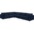 thumbnail image 2 of Meridian Furniture Julia Navy Velvet Modular Sectional, 2 of 5