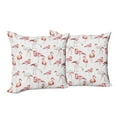 thumbnail image 6 of Ambesonne Flamingo Throw Pillow Cover 2 Pack, Exotic Birds Pattern, 18", Pale Pink Coral, 6 of 6