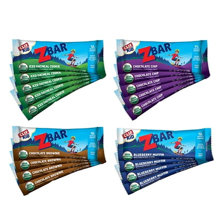 CLIF Kid Zbar - Variety Pack - Soft Baked Whole Grain Snack Bars - USDA Organic - Non-GMO - Plant-Based - 1.27 oz. (18 Count)