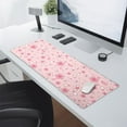 thumbnail image 6 of Pink Cherry Blossom Gaming Mouse Pad - XL Cute Anime Aesthetics, Kawaii Flowers Large Mousepad, Non-Slip Rubber Base, Long Keyboard Desk Mat for Computer, 31.5x11.8 Inch, 6 of 6