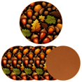 thumbnail image 2 of Thanksgiving Set of 6 Microfiber Leather Round Coasters, 11x11 cm/4.3x4.3 in, Drink Coasters for Home and Bar, Table Coasters, 2 of 6