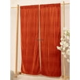thumbnail image 6 of The Art Box Rust Crushed Velvet Curtains Room Darkening Rod Pocket Window Curtains, 2 Panels, 52"W x 108L" in, 6 of 11