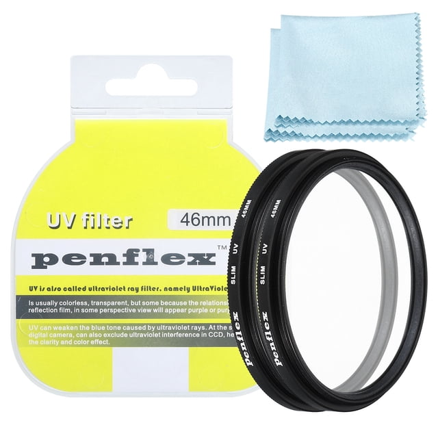 Unique Bargains 46mm Filter, 2 PCS Protection Filter Protection Camera Lens Filter Aluminum Optical for 46mm Camera Lens Filter
