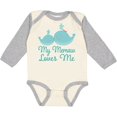thumbnail image 3 of Inktastic Memaw Loves Me Grandchild Whale Boys or Girls Long Sleeve Baby Bodysuit, 3 of 5