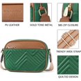 thumbnail image 3 of Quilted Crossbody Bags for Women Vegan Leather Purses Small Shoulder Handbags with Wide Strap, 3 of 5