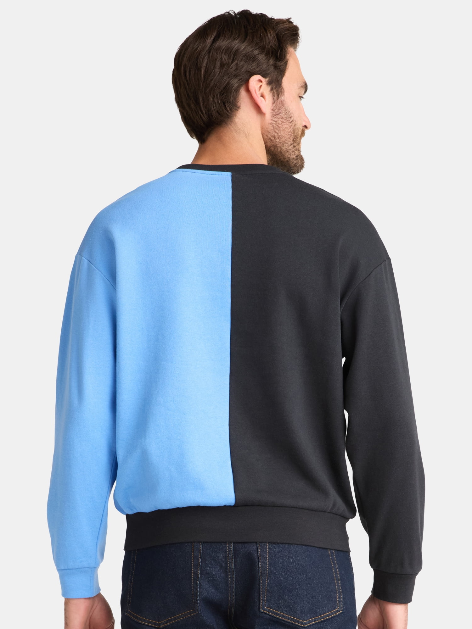 Jaws Men's and Big Men's Combo Fleece Crewneck Sweatshirt, Sizes S-3XL
