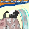thumbnail image 5 of Bull Terrier and Leaves Pink Pattern 17" School Backpacks for Teens,Waterproof Oxford Fabric,S-Shape Padded Straps for School,Travel,Hiking,Camping, 5 of 6