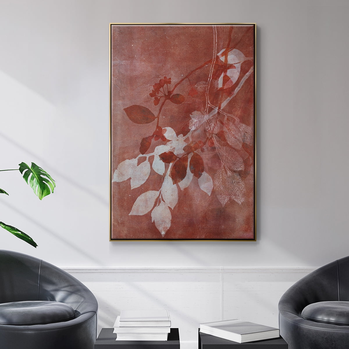 Branching Out XVI Framed Premium Gallery Wrapped Canvas - Ready to Hang - 27 x 41 - Gold Floating Frame
