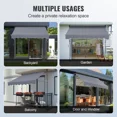 thumbnail image 5 of 78 Inch Manual Retractable Patio Awning Outdoor Sunshade Canopy with Adjustable 39 Inch Curtain for Backyard Garden Balcony Door Window Shelter, 5 of 6