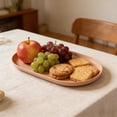thumbnail image 5 of 1pc Elliptical Serving Tray, Modern Plastic Snack Tray Home Decor Dessert Jewelry Organizer, Coffee Table Catchall for Living Room, Dishwasher Safe, 5 of 7