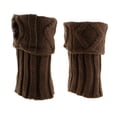thumbnail image 2 of Calentadores de piernas de invierno, calcetines con botones de crochet, calcetines cortos para botas, puños y cubrepiernas. café, 2 of 5