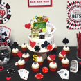 21 PCS Casino Cake Decorations with Slot Machine Toy Cake Toppers Poker