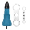 thumbnail image 1 of Adaptador de taladro remachador, pistola remachadora, herramienta eléctrica inalámbrica de carpintero (azul), 1 of 10