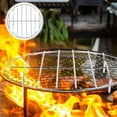 thumbnail image 4 of Stainless Steel Meat Net Grilling Rack Round Portable Fish Vegetable Roast Rack Pizza Baking Rack - 20cm (Without Black Baking Tray), 4 of 8