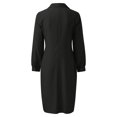 thumbnail image 4 of Sngxgn Mini Sweater Dress for Women, Button up Long Sleeve Knit Dresses for Work in Fall(Black,S), 4 of 9