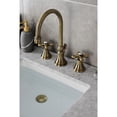 thumbnail image 4 of Kingston Brass KS2983AX Governor Widespread Bathroom Faucet with Brass Pop-Up, Antique Brass, 4 of 8