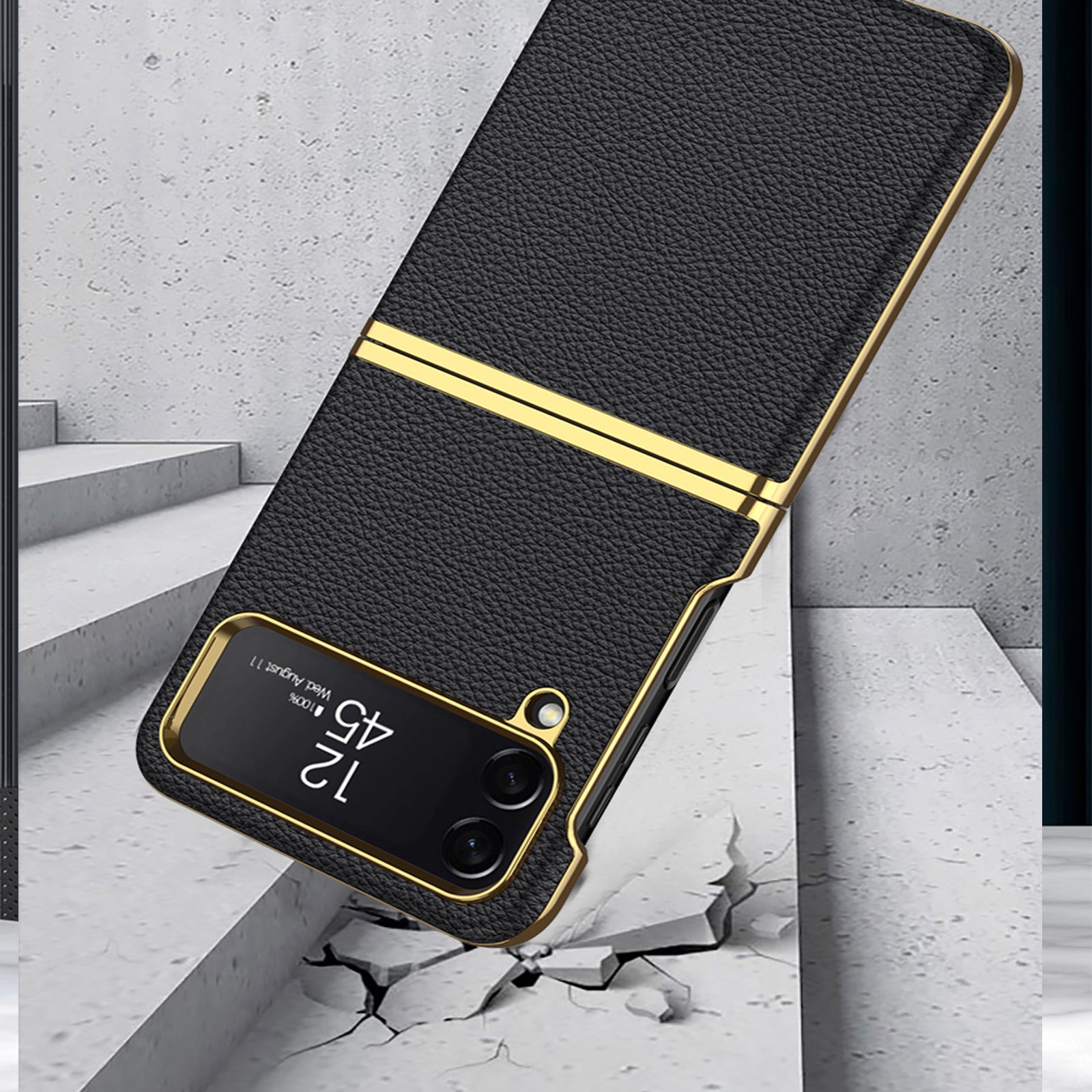  WOLLONY for Samsung Galaxy Z Flip 4 Case Luxury