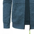 thumbnail image 4 of ZCFZJW Men's Zip Up Fleece Hoodie Lightweight Athletic Workout Sweatshirt Long Sleeve Sports Hooded Outwear Jacket with Zipper Pockets Blue XXL, 4 of 7