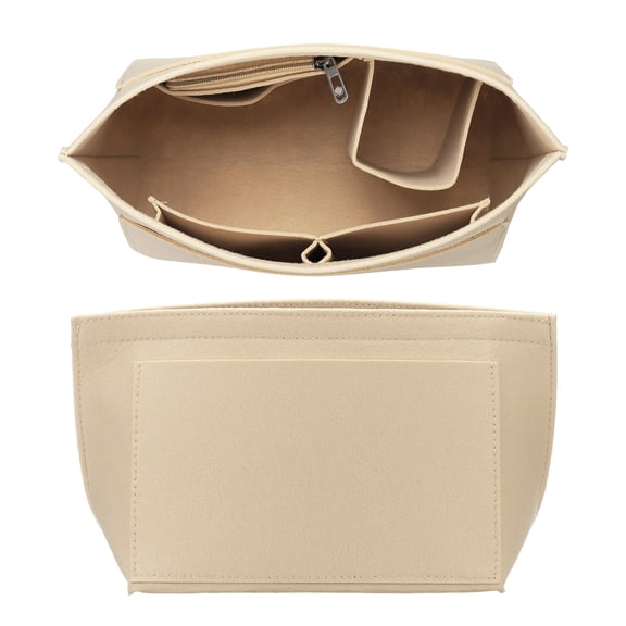Felt Bag Organizer, Purse Organizer Insert, Tote Bag Insert for Purse Tote Handbag Women S & Khaki