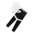 thumbnail image 4 of YEAHDOR Kids Girls Activewear Athletic Crop Top with Leggings Gym Sports Suit Outfit Set, 4 of 7