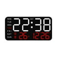 thumbnail image 1 of Reloj despertador Digital, relojes eléctricos, atenuador de 12/24H, reloj de pared versátil, Reloj de escritorio Digital LED para dormitorio, oficina, con luz roja., 1 of 8