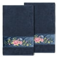 thumbnail image 5 of Authentic Hotel and Spa  100% Turkish Cotton Rebecca 2PC Embellished Bath Towel Set Teal, 5 of 5