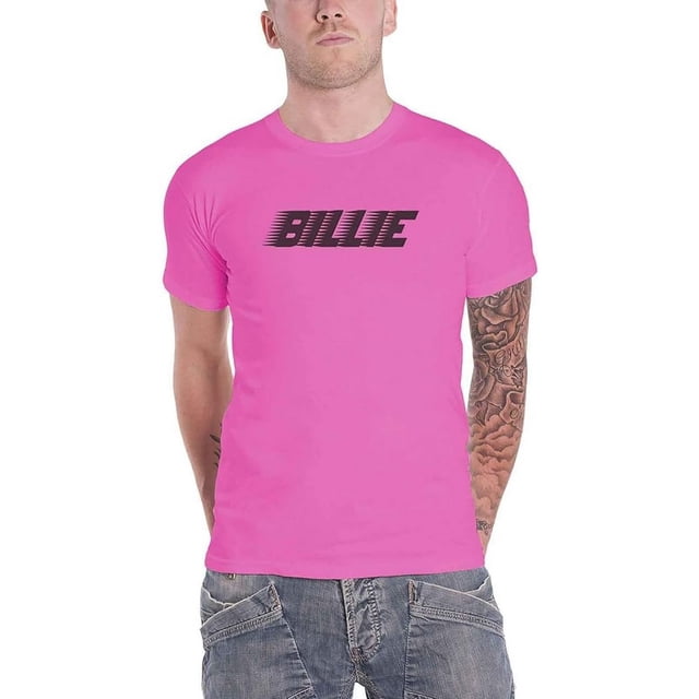 Billie Eilish - Camiseta Blohsh Logotipo Racer para Adultos Unisex (Rosa)
