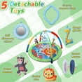 thumbnail image 4 of JoyStone Baby Gym Play Mat Activity Mat with 6 Detachable Toys, Round Tummy Time Play Mat for Newborns & Infants 0–12 Months, 4 of 12