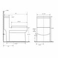 GALBA Small Toilet 24.5"x 13.5"x 28.5" High Inch, OnePiece Short