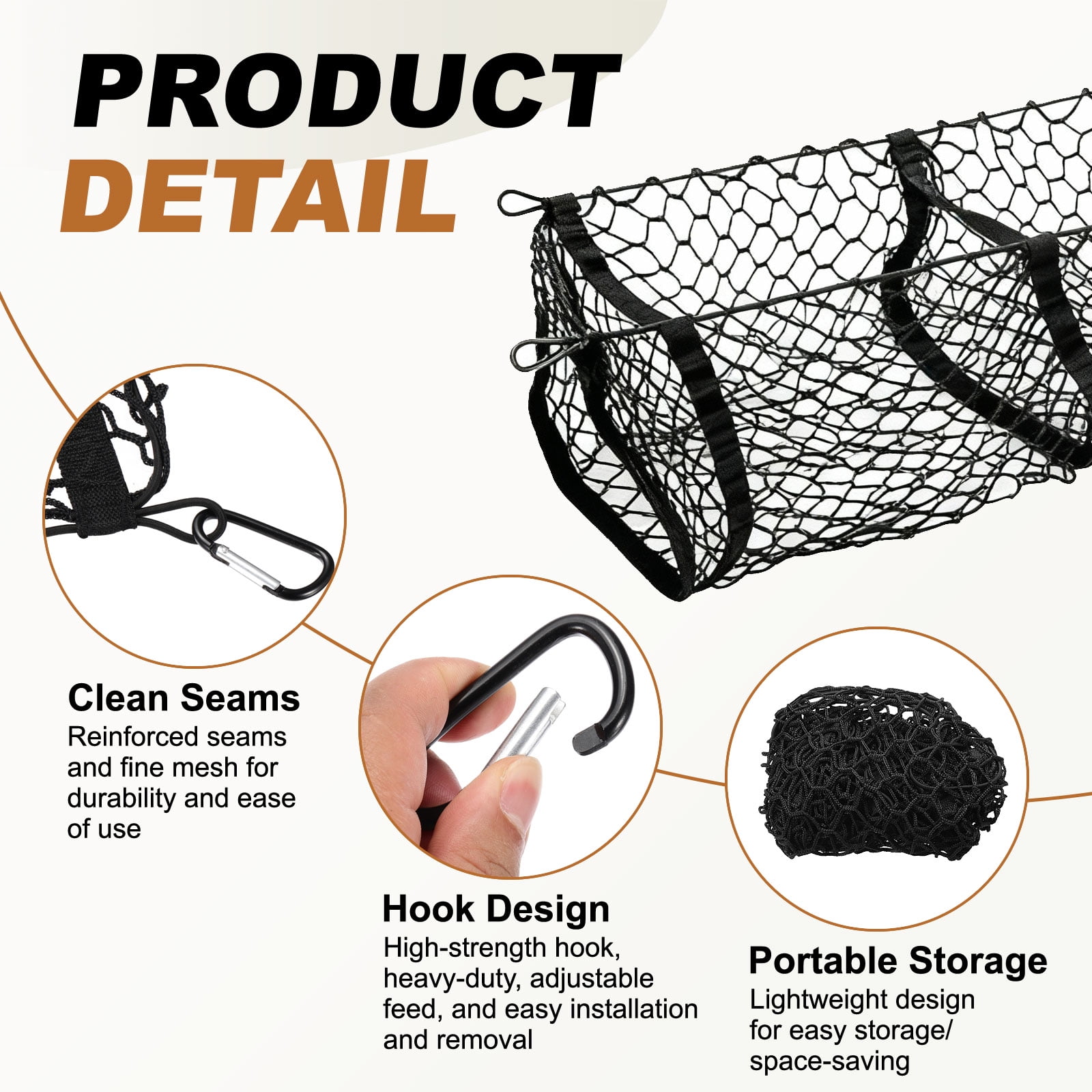 Uxcell Truck Cargo Net, 35 x 12 Inch Polyester Adjustable Trunk Bed Net Stretchable Mesh Storage Organizer with 8 Hooks Universal for Pickup Trucks SUV Cars, Black