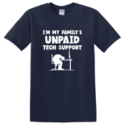 Unpaid Family Tech Support Geek Graphic T-Shirt