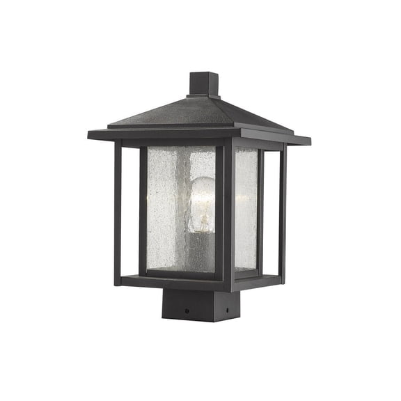 Outdoor Post Mount Fixture in Black