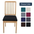thumbnail image 2 of FQY Dining Chair Seat Covers Stretch Jacquard Chair Slipcover with Ties (Set of 6, Black), 2 of 13