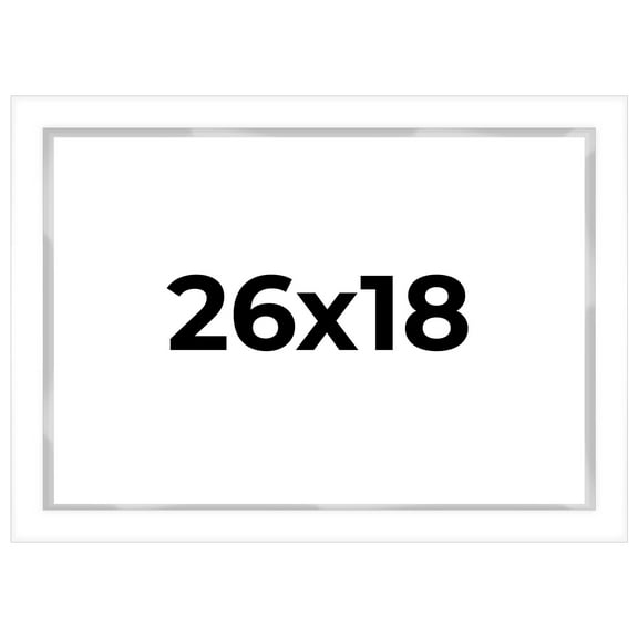26x18 White Shadowbox Frame - Interior Size 26x18 by 1 Inch - Made to Display Items Up To 1 Inch Deep