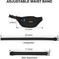 thumbnail image 5 of JacobsParts Fanny Pack Large Capacity Water Resistant Travel Waist Bag Men Women Cross Body Shoulder Sling Pouch Running Belt for Travel Running Hiking Jogging Sports (Black), 5 of 13