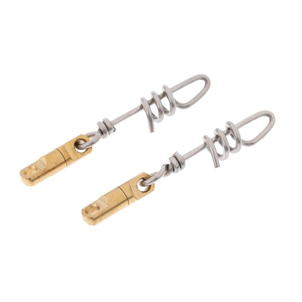 2pcs Stainless Steel Fishing Corkscrew Swivel, Fishing Rolling Barrel