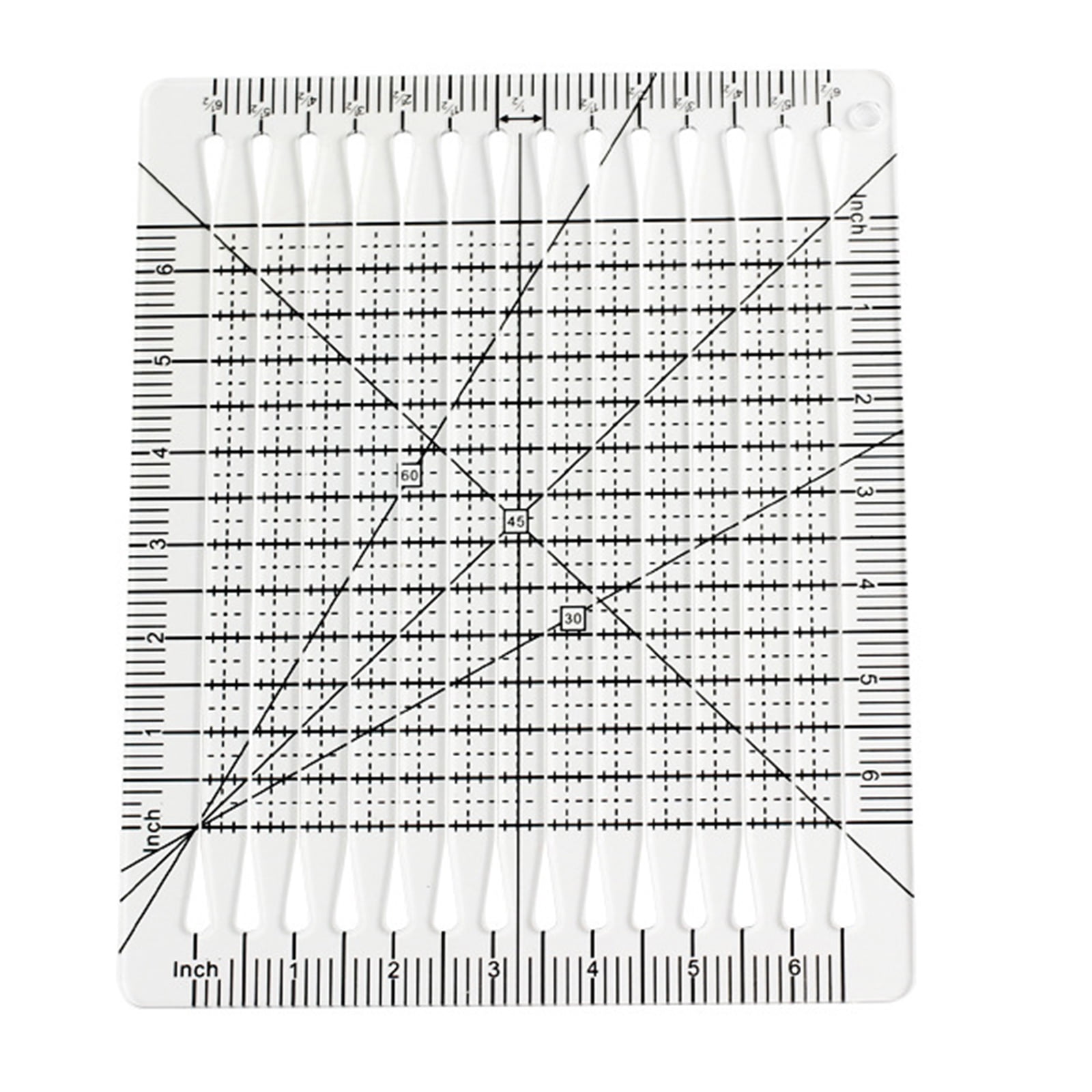 Slotted Quilting Ruler Durable Patchwork Ruler Clear DIY Craft Cutting Ruler Template