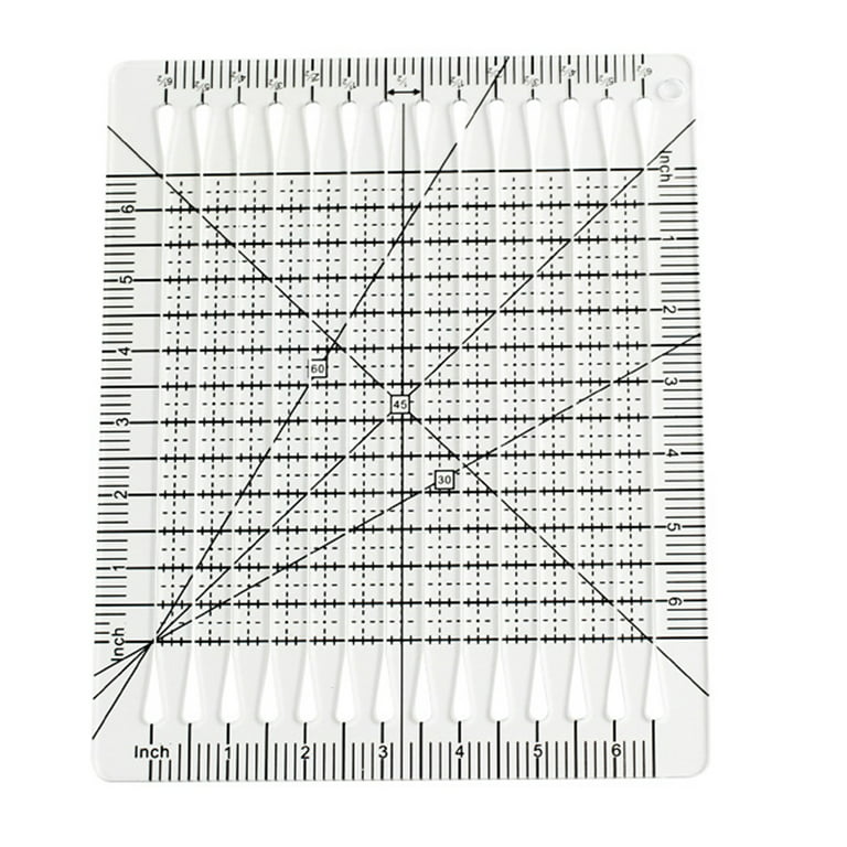 Kearing Cutting Ruler With Slotted Cut-out Lines Acrylic Patchwork Quilting  Ruler For Fabric Cutting Sewiing Measure Templates