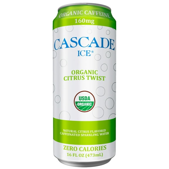 Cascade Ice Caffeine Organic Citrus Twist 16oz Cans (Pack of 12)